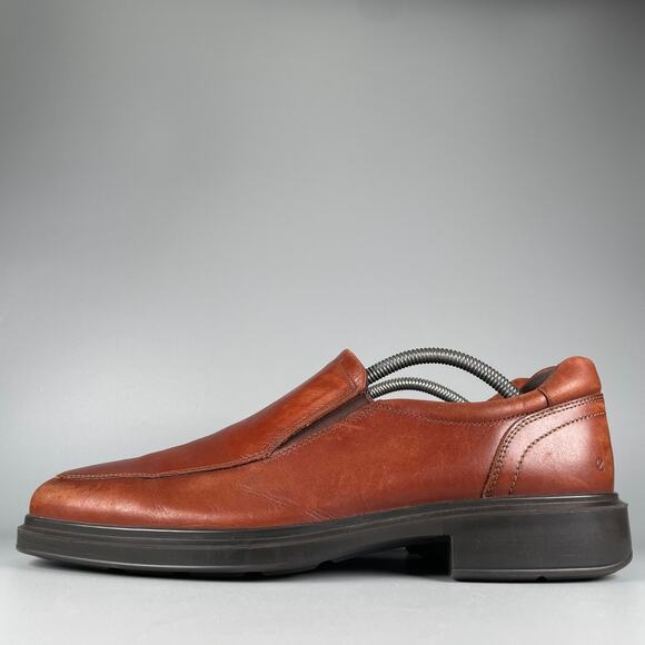 ECCO Helsinki Mens 10-10.5 Brown Leather Apron Toe Slip-On Casual Slip On Loafer main image 5